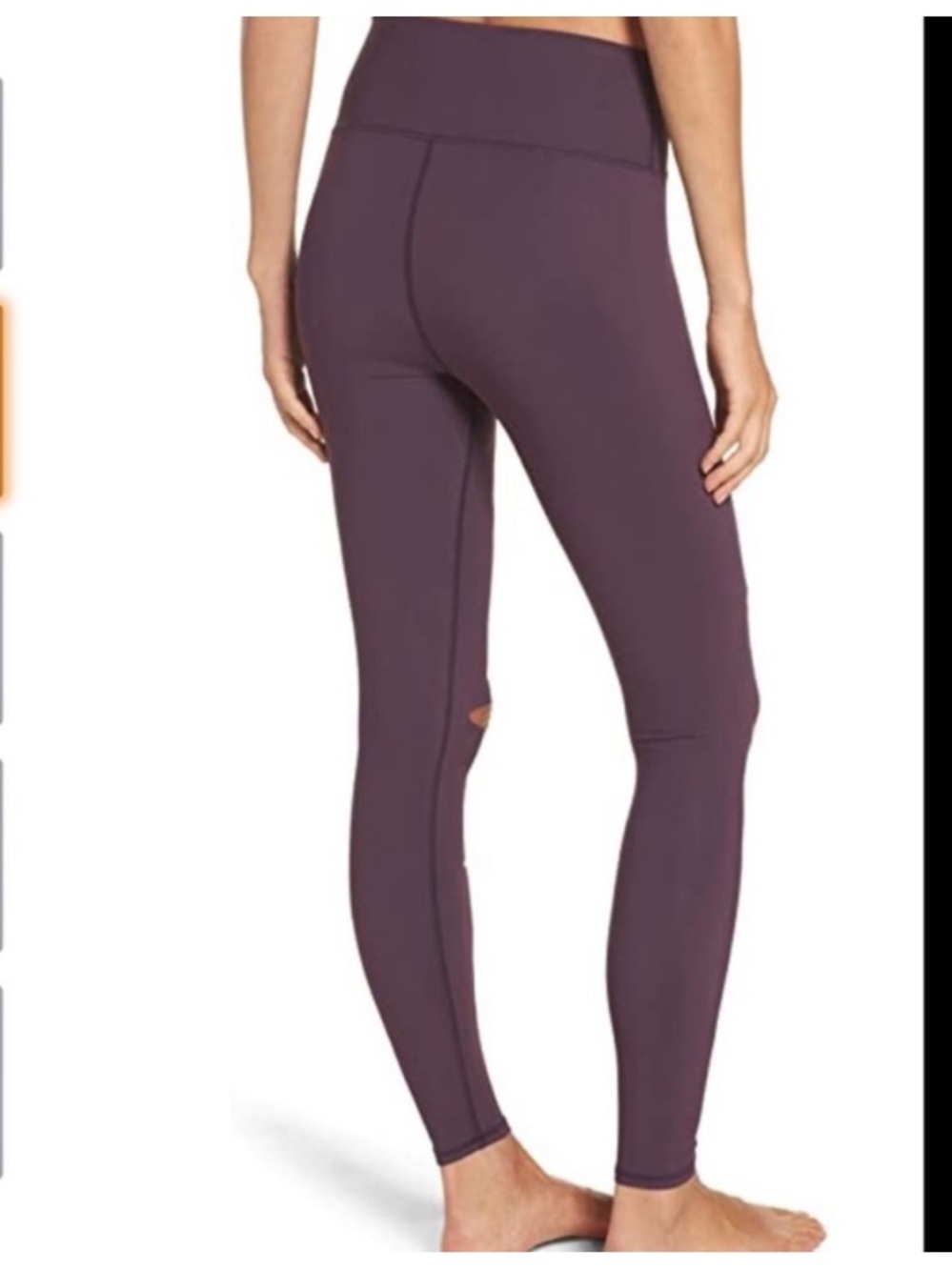 Alo High-Waist Ripped Leggings 7/8 - Picture 2 of 4